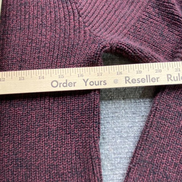 VTG INC International Concepts Sweater Mens M Maroon 1/4 Zip Ribbed Hong Kong - Picture 11 of 12